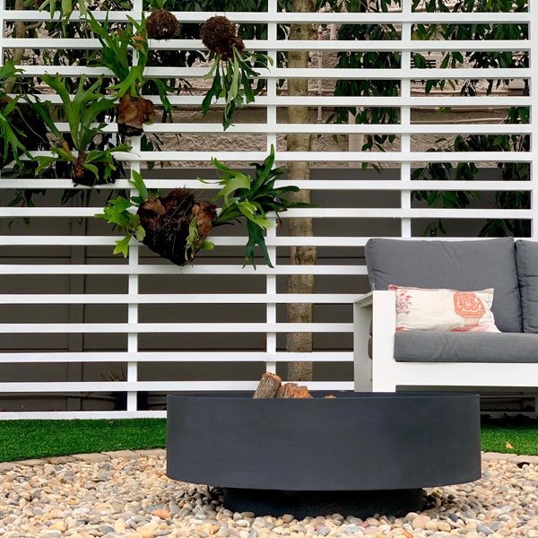 Medium mild steel fire pit installation